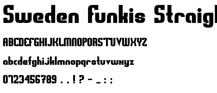 Sweden Funkis Straight font